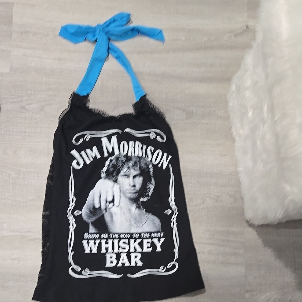 Black Jim Morrison Graphic Tank Top
